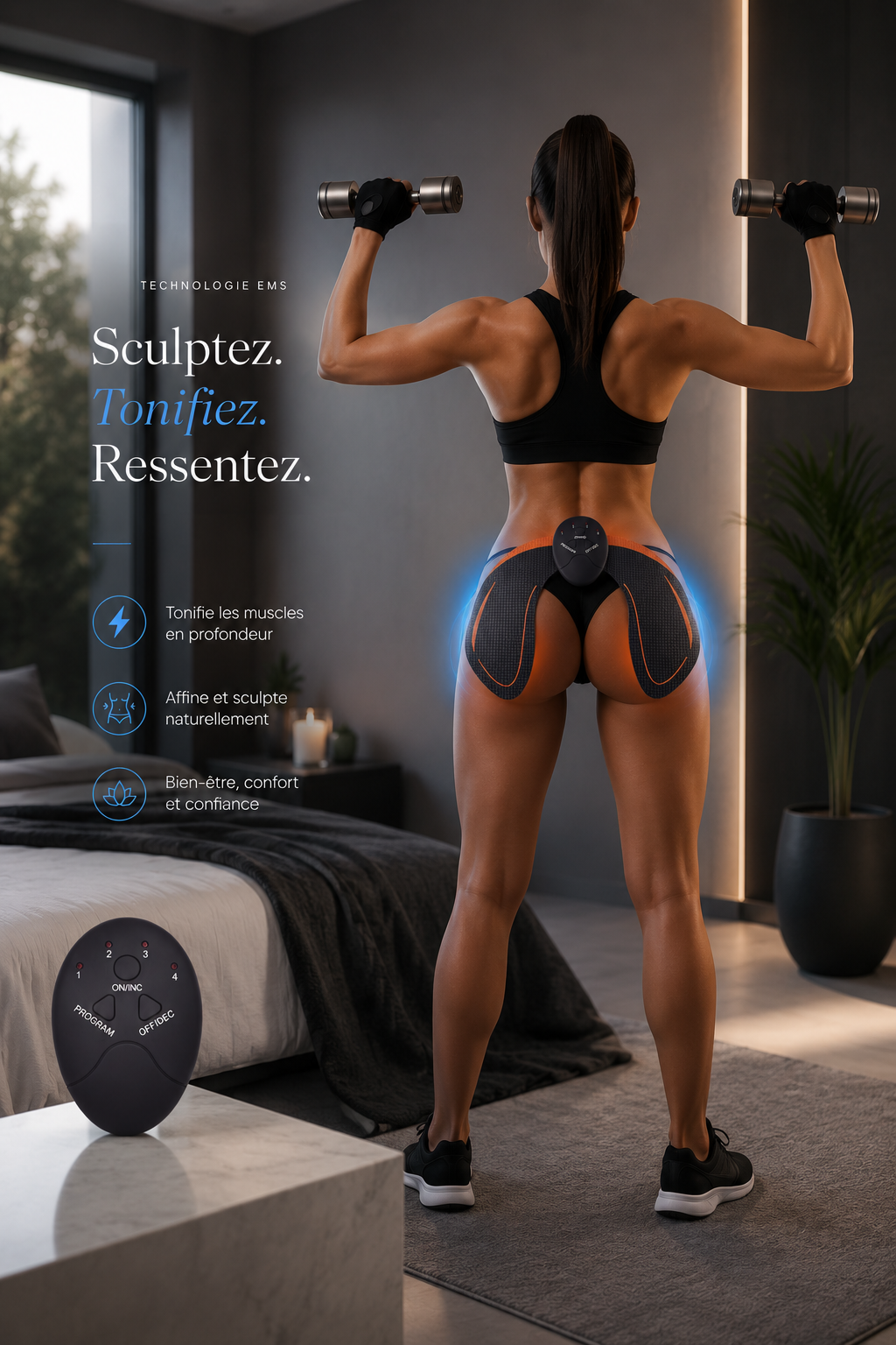 SoulageMAX™ – Masseur Fessier & Hanches 6 Modes