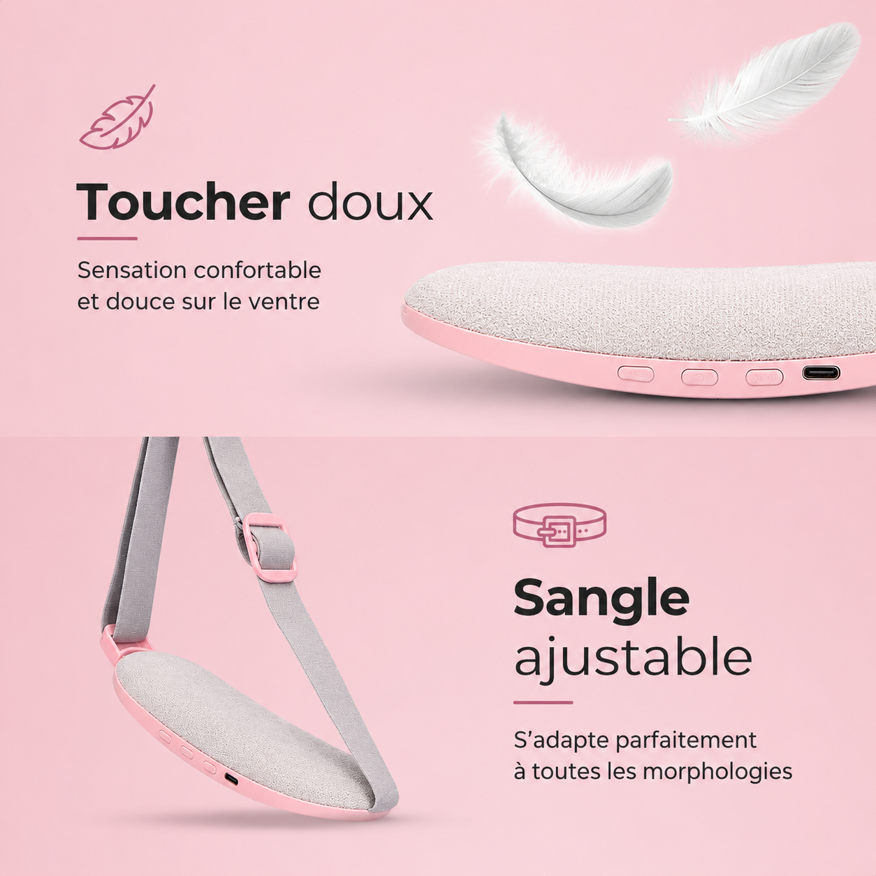 SoulageMAX™ – Ceinture Menstruelle Chauffante & Massante