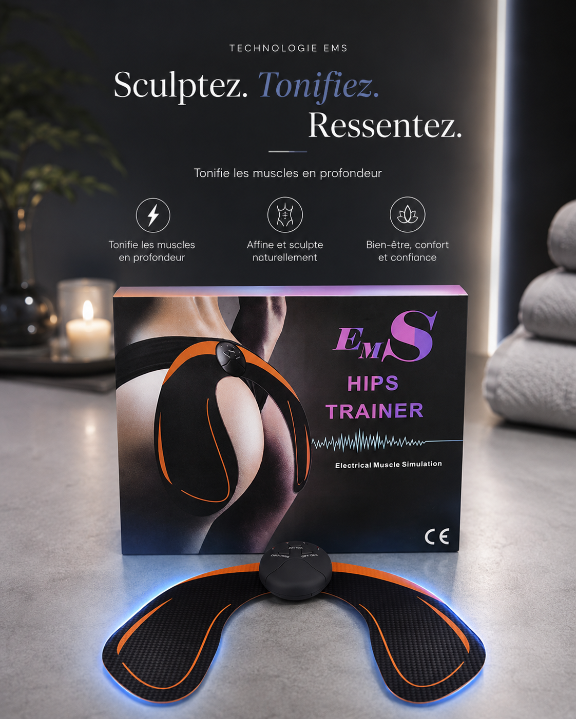 SoulageMAX™ – Masseur Fessier & Hanches 6 Modes