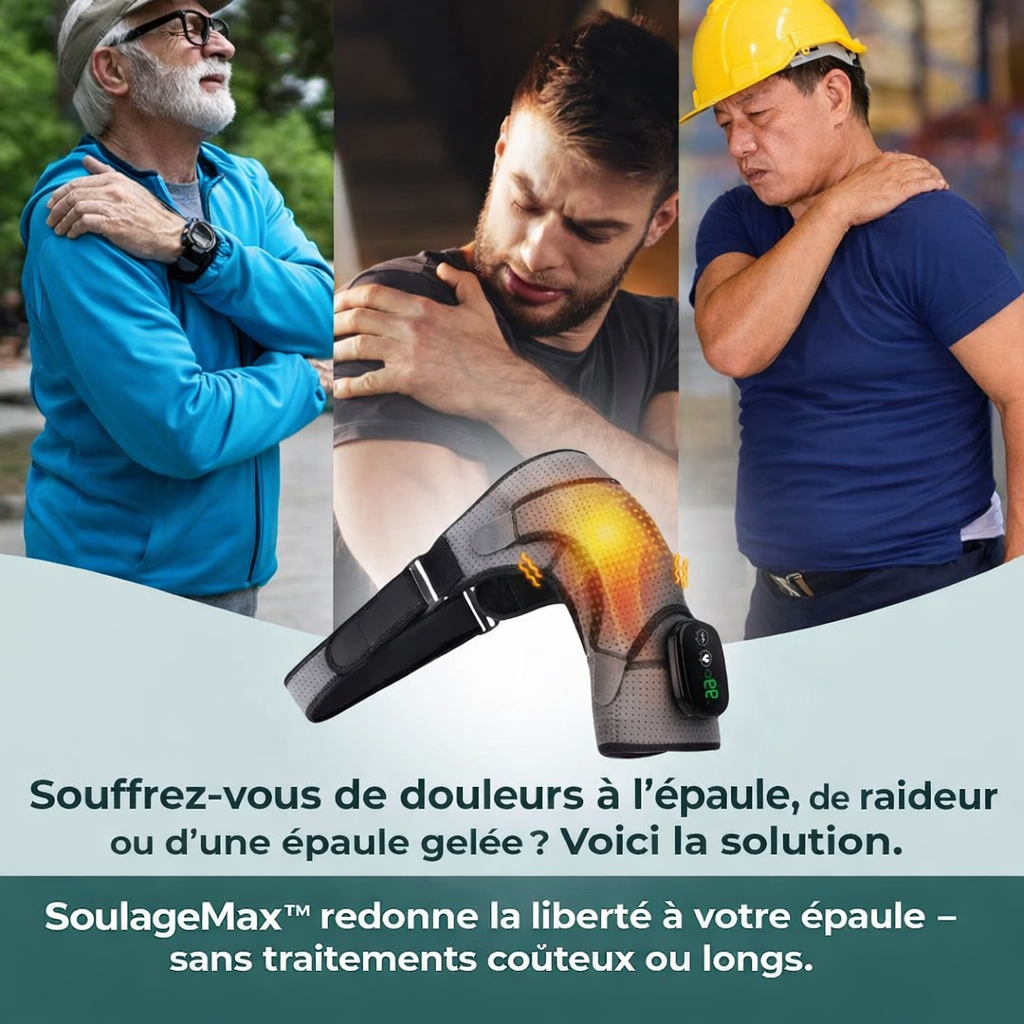 SoulageMax™ 3-en-1 Masseur d’Épaule